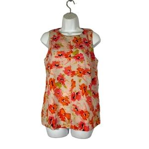 Loft Floral Print‎ Tank Top Size Small